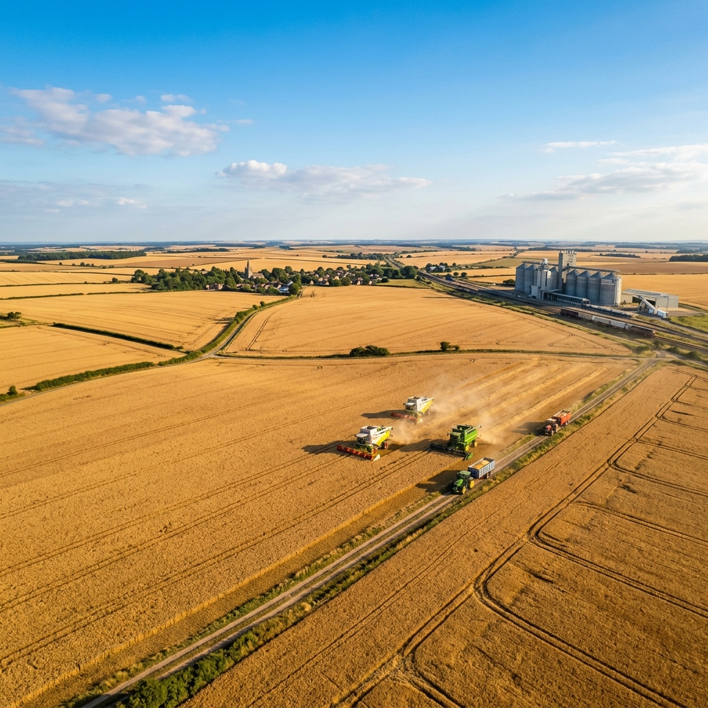 Golden wheat fields representing agricultural commodity trade